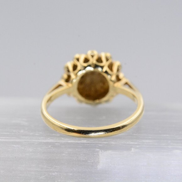 LibCo Seed Pearl Ring with Diamond Halo - Picture 9 of 10